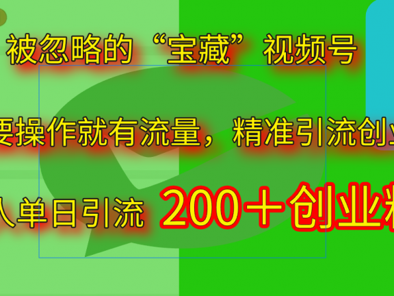 2025.5月最新被忽略的“宝藏”视频号,精准日引流200+